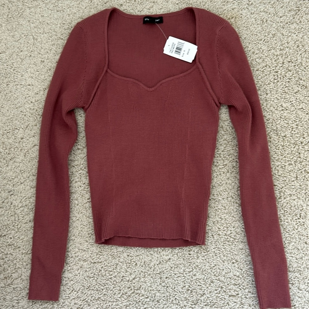 Dry goods pink fitted sweater